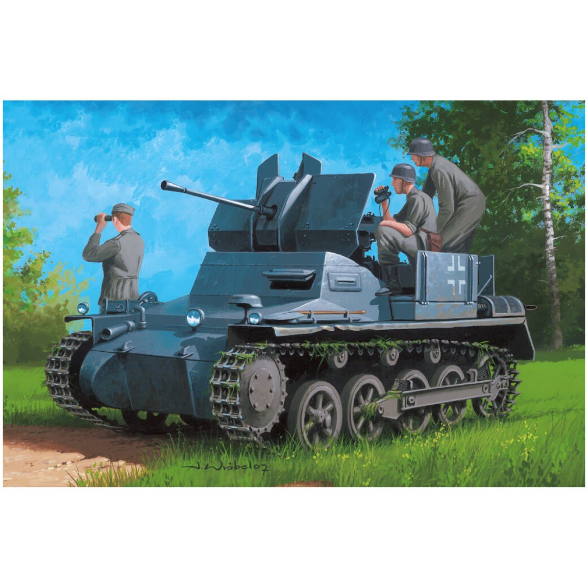 German Flakpanzer IA w/Ammo. Trailer hobbyboss 1:35 - Image 1