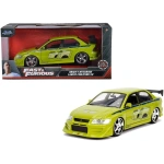 fast and furious  mitsubishi   lancer evo ii green yellow x