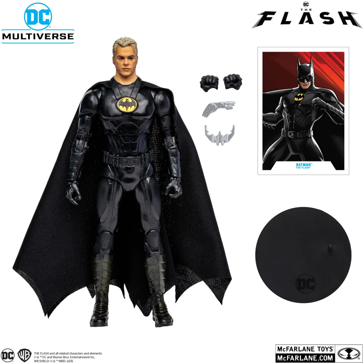 DC The Flash Movie Action Figure Batman Multiverse Unmasked Gold Label 18cm - Image 2