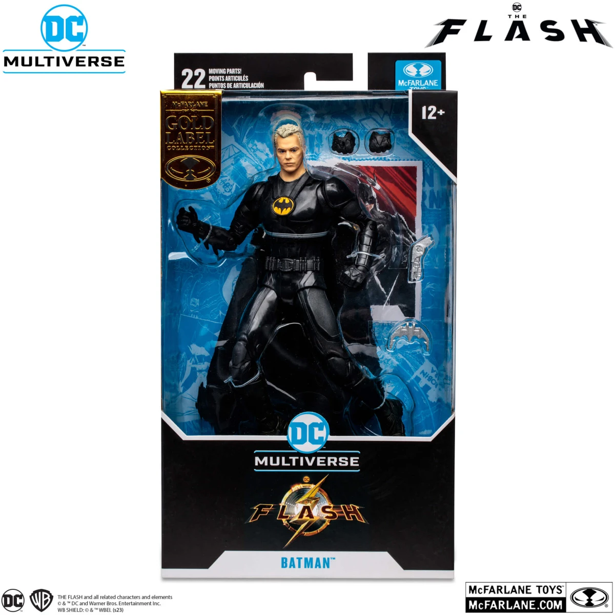 DC The Flash Movie Action Figure Batman Multiverse Unmasked Gold Label 18cm - Image 1