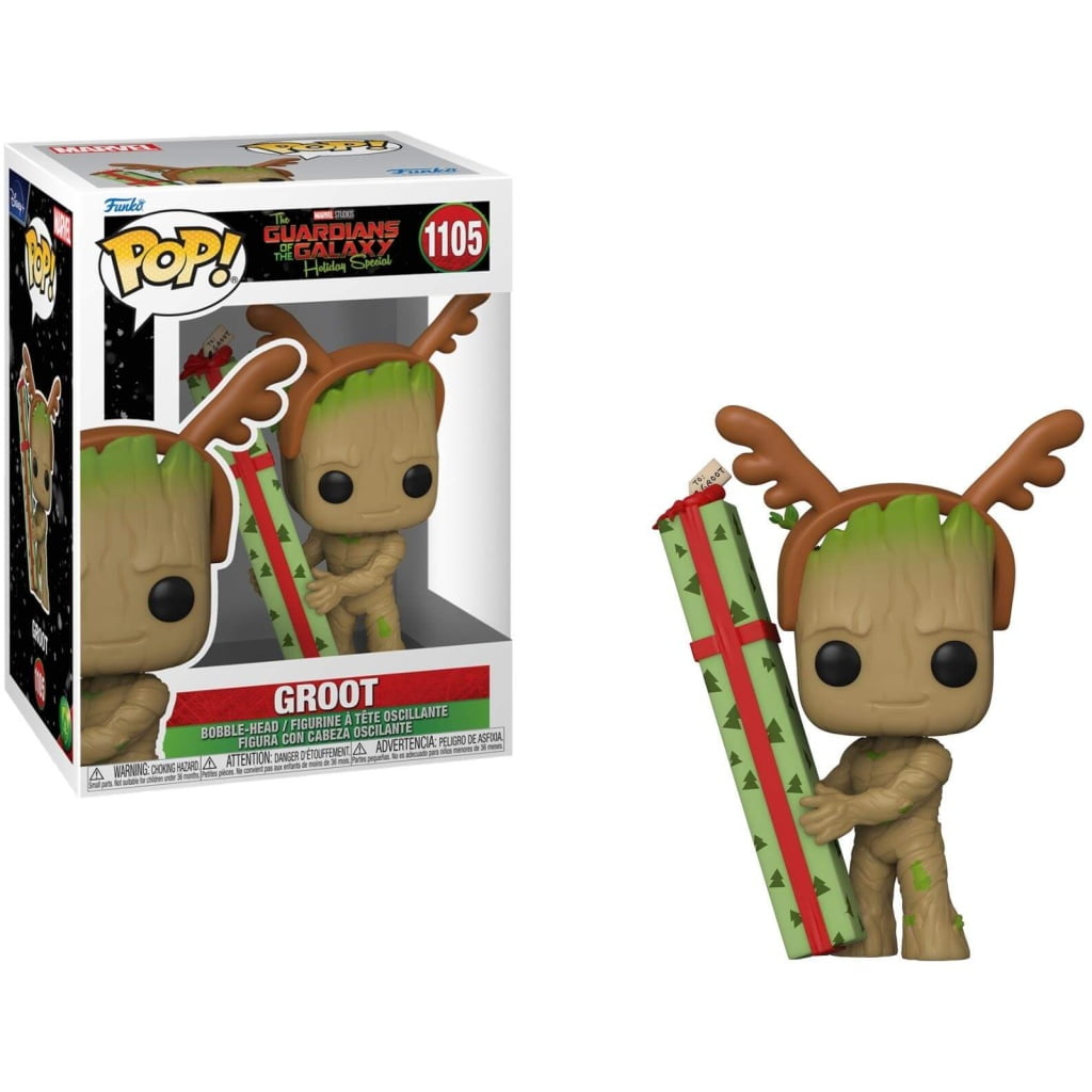    figoura funko pop marvel holiday groot  x