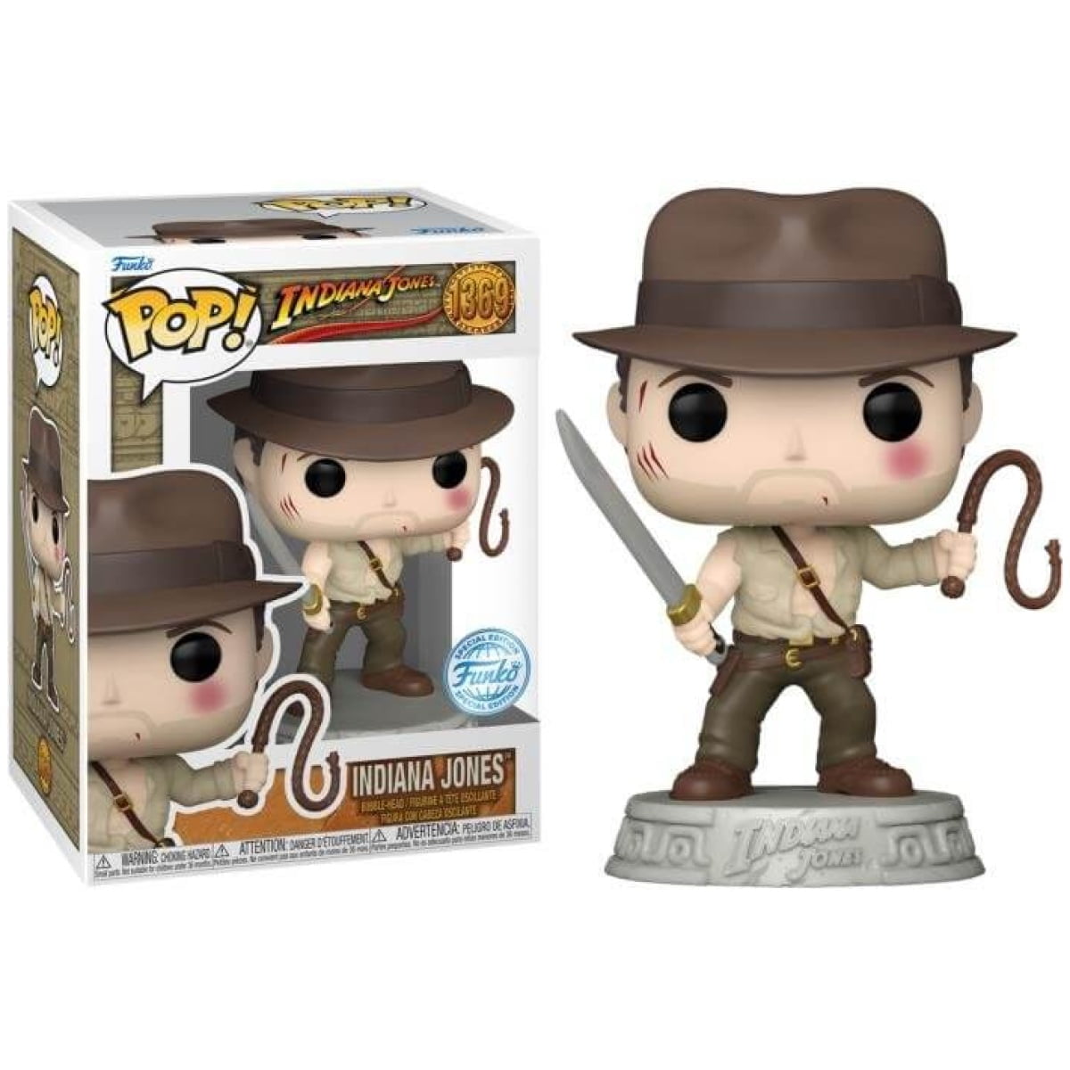 Funko POP Indiana Jones Raiders of the Lost Ark - Indiana Jones with Whip #1369 special edition - Image 1