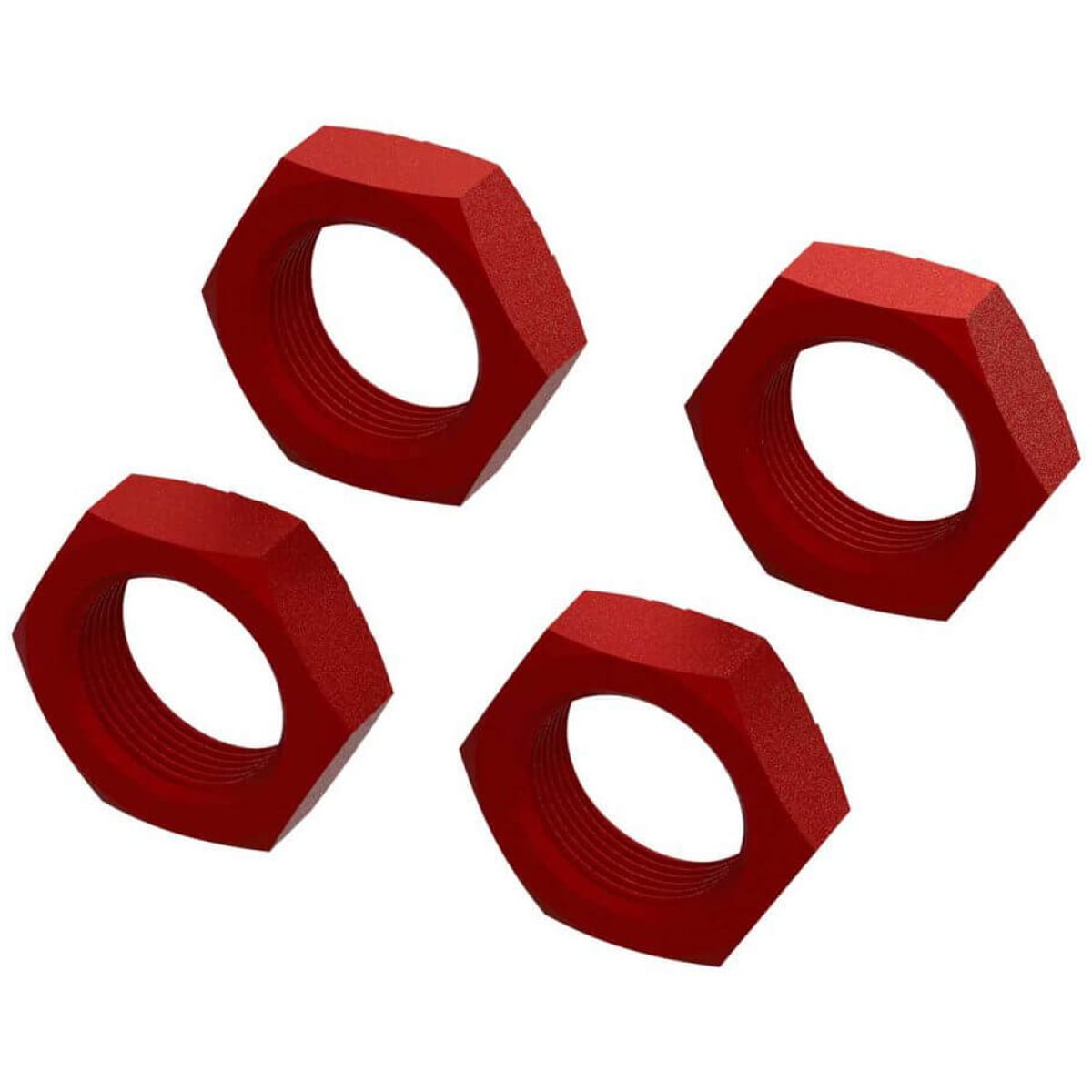 Aluminum Wheel Nut 24mm, Red (4) - Image 1