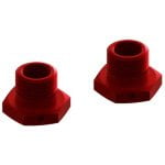 Aluminum Wheel Hex 17mm 14.6mm Thick Red (2)