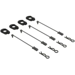 Body Clip Retainers, Black (4): 1/5 Scale