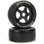 dBoots Hoons 42/100 2.9 Pre-Mounted Belted Tires, Silver, 17mm Hex, 5-Spoke (2)