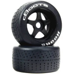 dBoots Hoons 53/107 2.9 Pre-Mounted Belted Tires, Silver, 17mm Hex, 5-Spoke (2)