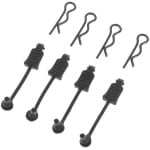 Body Clip Retainer 1/8 Scale Black (4)