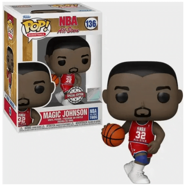 Funko POP NBA Legends - Magic Johnson (All Star Jersey 1986) #136 special edition