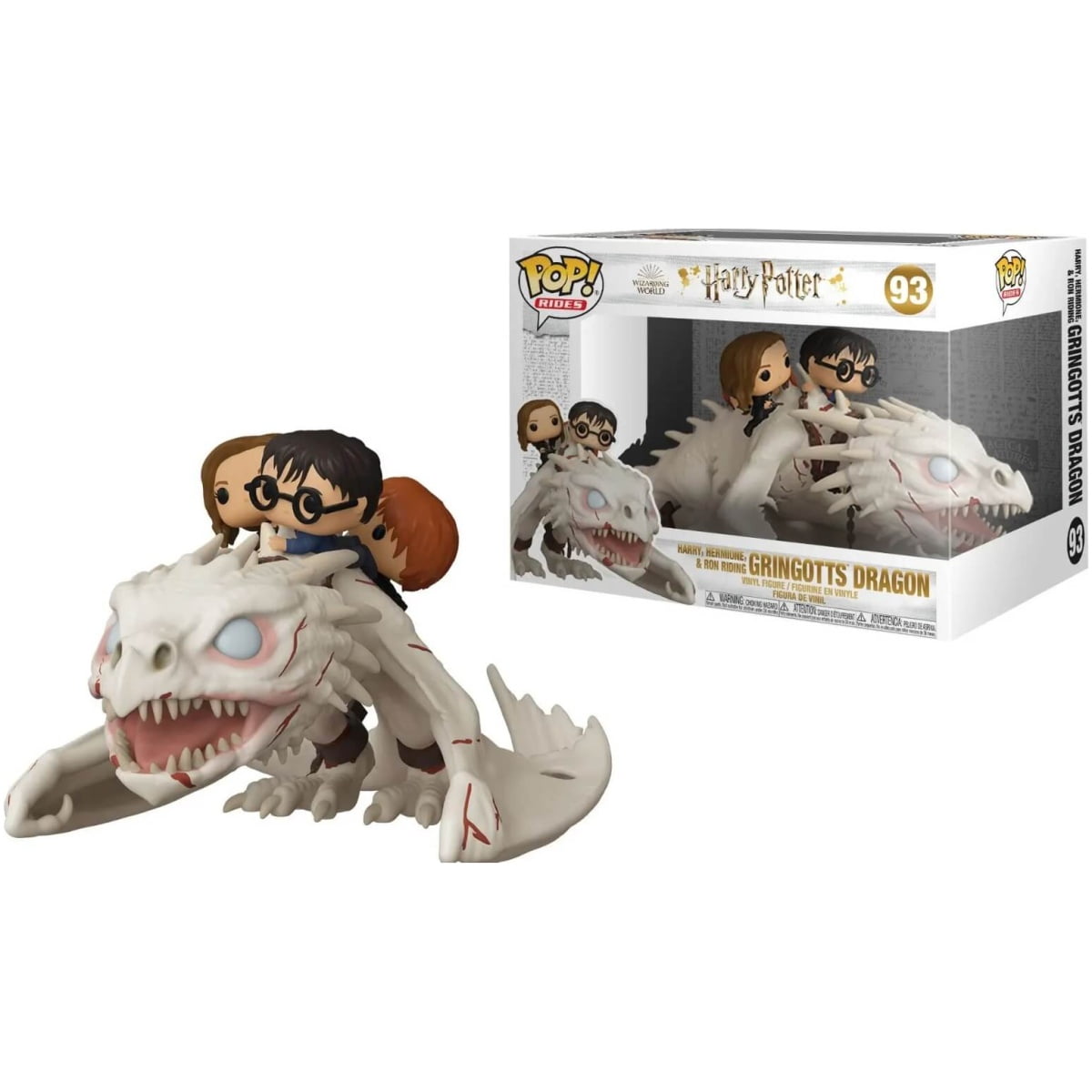 Funko POP Rides Harry Potter - Gringotts Dragon with Harry, Ron & Hermione #93 - Image 1