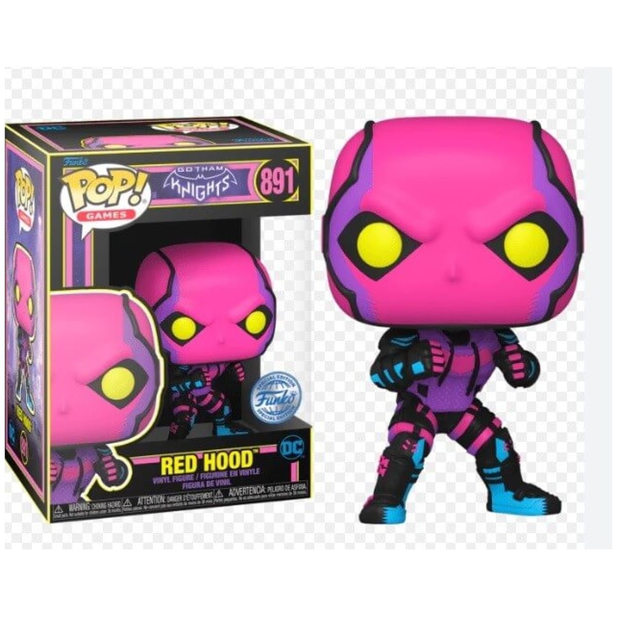 Funko POP Games Gotham Knights - Red Hood (Black Light) #891 special edition - Image 1