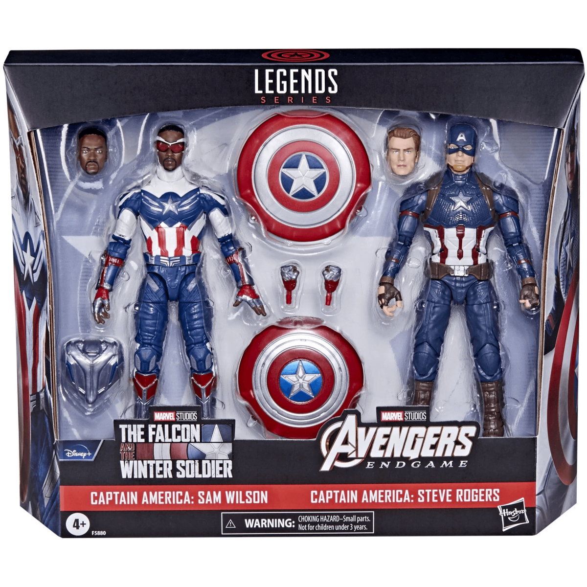 Marvel Legends Captain America Sam Wilson & Steve Rogers 2-Pack Action Figures 15cm - Image 1