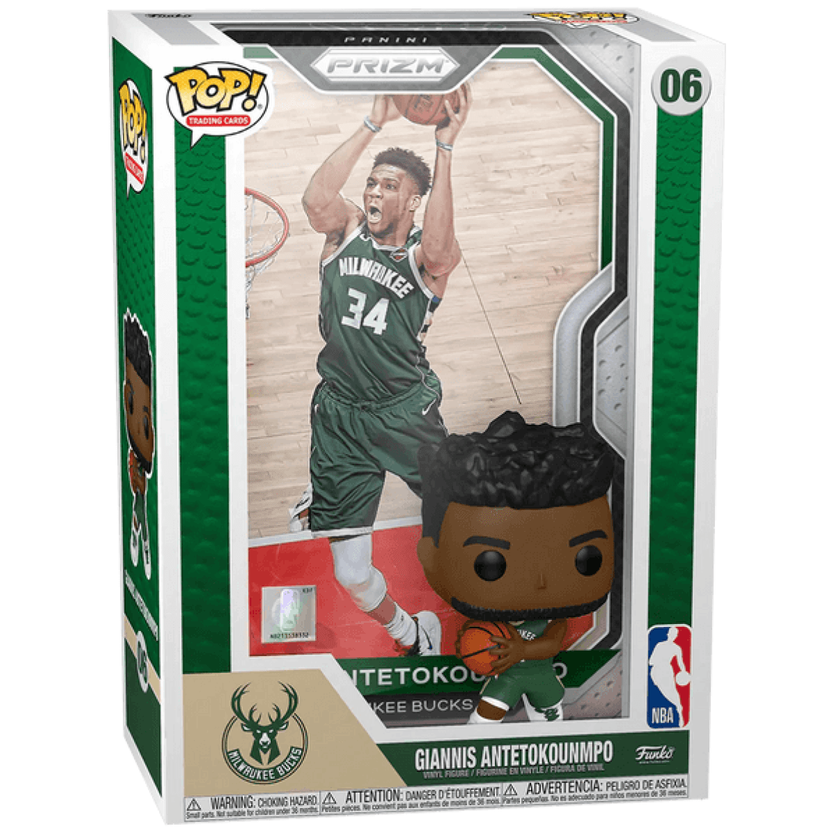 Funko POP NBA Trading Cards Giannis Antetokounmpo #06 - Image 1