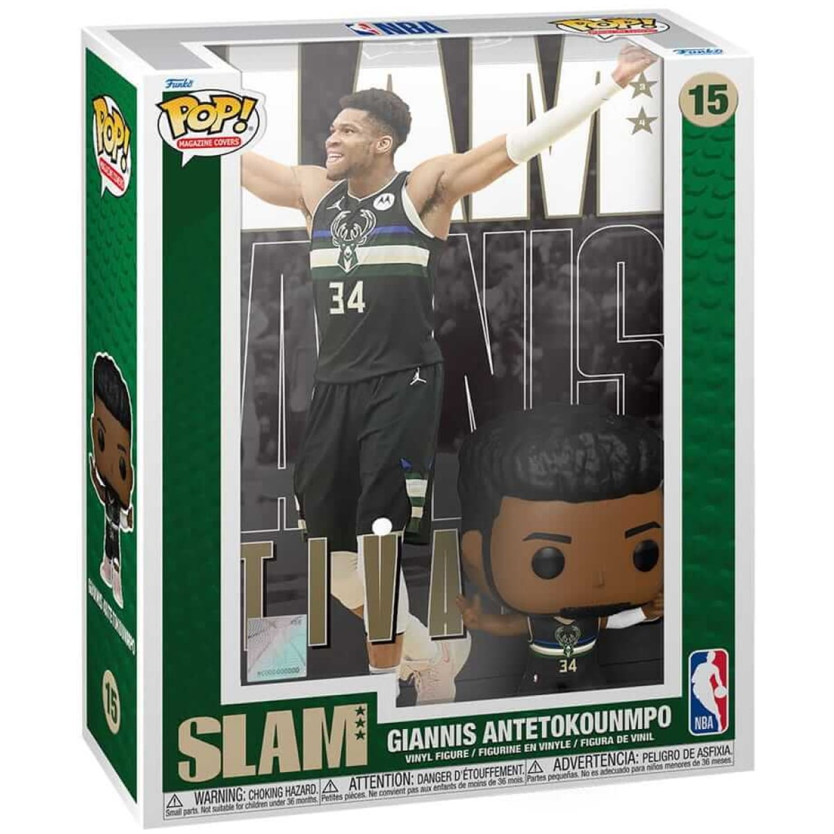 NBA Cover funko POP Basketball Giannis Antetokounmpo (SLAM Magazin) 9cm - Image 1