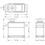 Digital Servo 5Kg Power HD-1204HP with plastic gears - Image 2