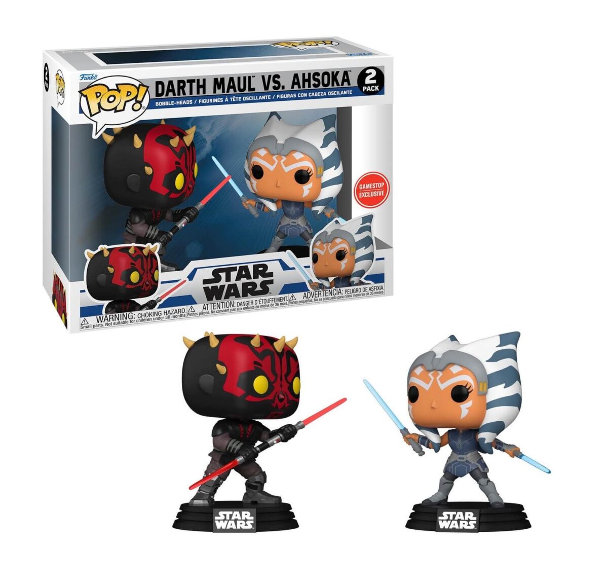 Funko POP Star Wars - Darth Maul vs Ahsoka 2-Pack Exclusive - Image 1