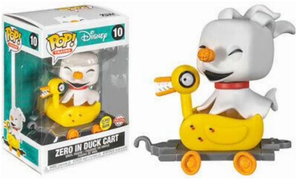 174743-0-1000-figoura-funko-pop-trains-nightmare-before-christmas-zero-in-duck-cart-gitd-10-exclusive Funko POP Trains Nightmare Before Christmas - Zero in Duck Cart (GITD) #10 special edition - Image 1