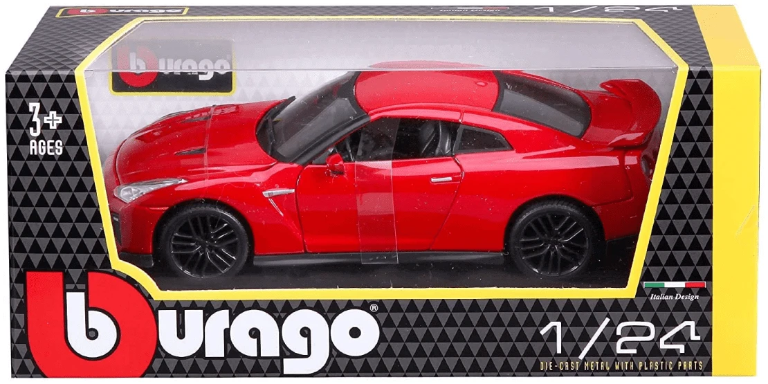 18-21082R-Metalliki-Miniatoura-Se-Klimaka-124-2017-Nissan-Gt-R-Kokkino-3-1 Nissan GT-R 2017 bburago 1/24 - Image 1