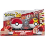 Pokemon Surprise Attack Game Charmander #1 with Poke Ball vs. Riolu with Repeat Ball