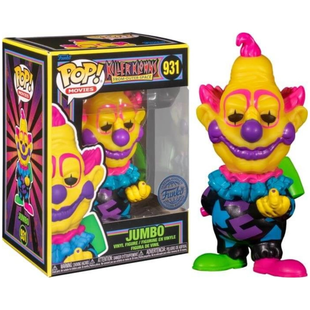    figoura funko pop killer klowns from outer space jumbo black light  exclusive x