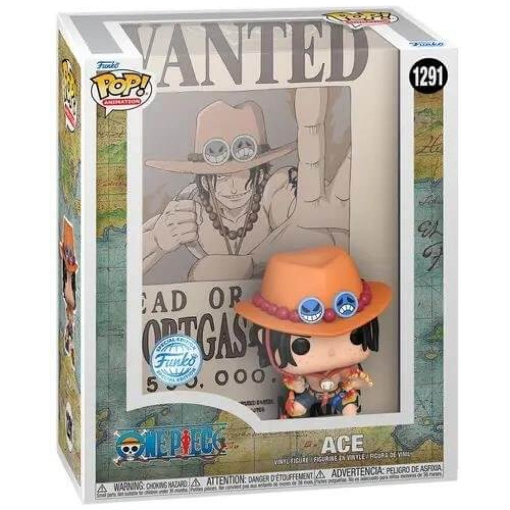    figoura funko pop one piece ace wanted poster  exclusive x