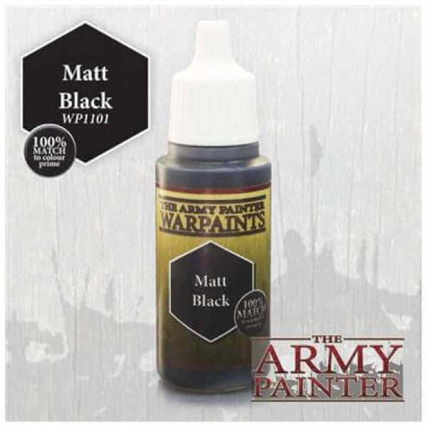 THE ARMY PAINTER - WARPAINTS MATT BLACK color 18ml