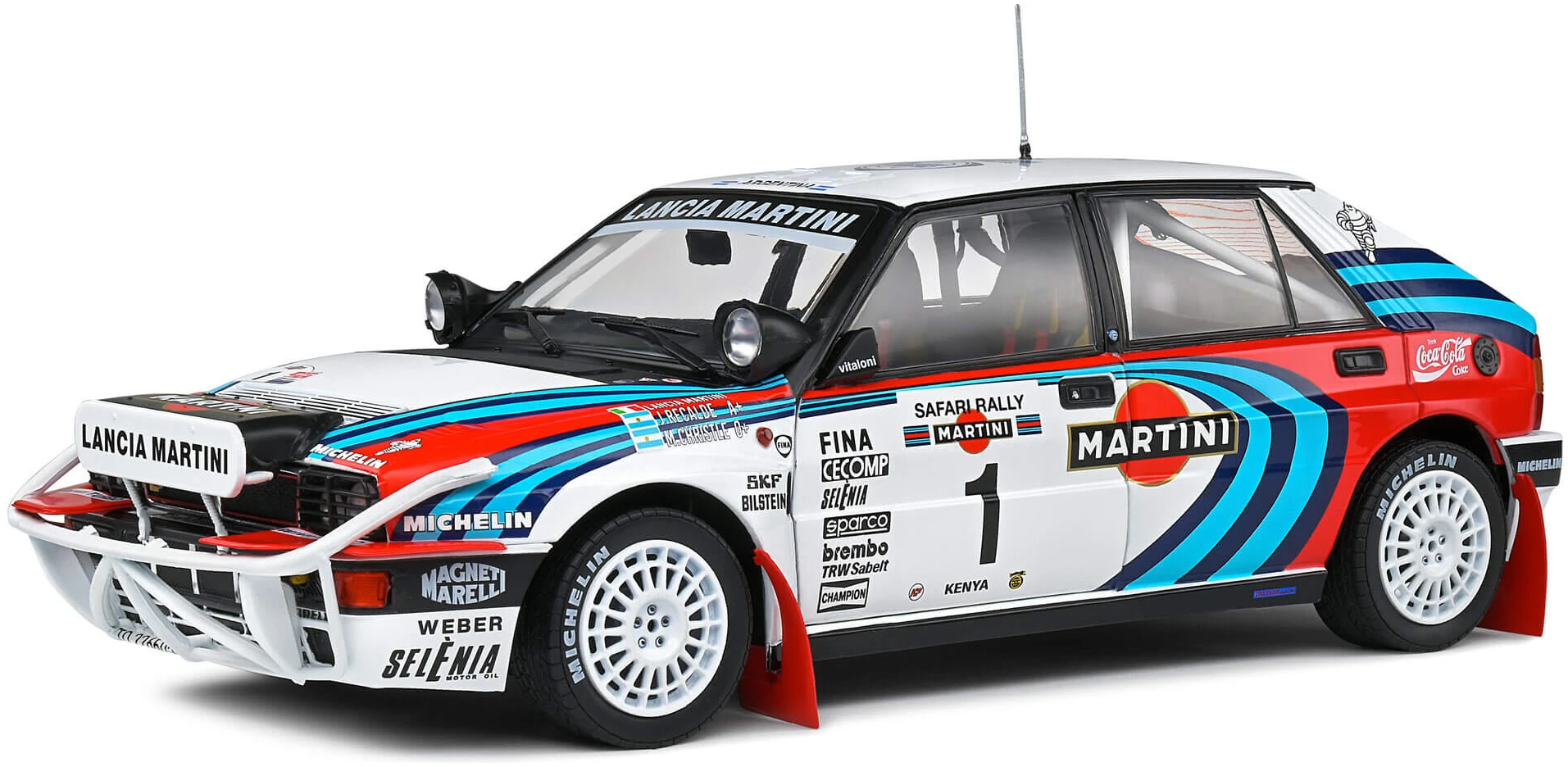 1-18-lancia-delta-hf-integrale-white-rallye-kenya-1991-01 Lancia Delta HF Integrale White Rallye Kenya 1991 solido 1:18 - Image 1