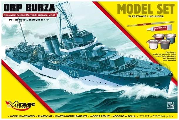 15444_rd ORP 'BURZA' wz.44 Polish destroyer II WS model set 1:400 - Image 1