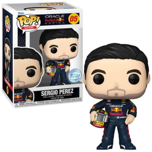    figoura funko pop racing red bull sergio perez with helmet  exclusive x