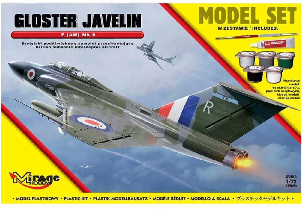Mirage-172-GLOSTER-JAVELIN-F-AW-Mk-9-British-Interceptor-Aircraft-872093-1 GLOSTER JAVELIN F AW Mk 9 British Subsonic Interceptor Aircraft model set 1:72 - Image 1