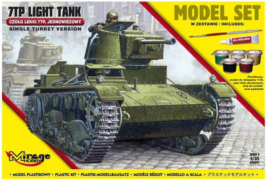 Mirage-Hobby-7TP-Light-Tank-Model-Set-1 7TP Polski Lekki Czołg Jednowieżowy MODEL SET 1:35 - Image 1