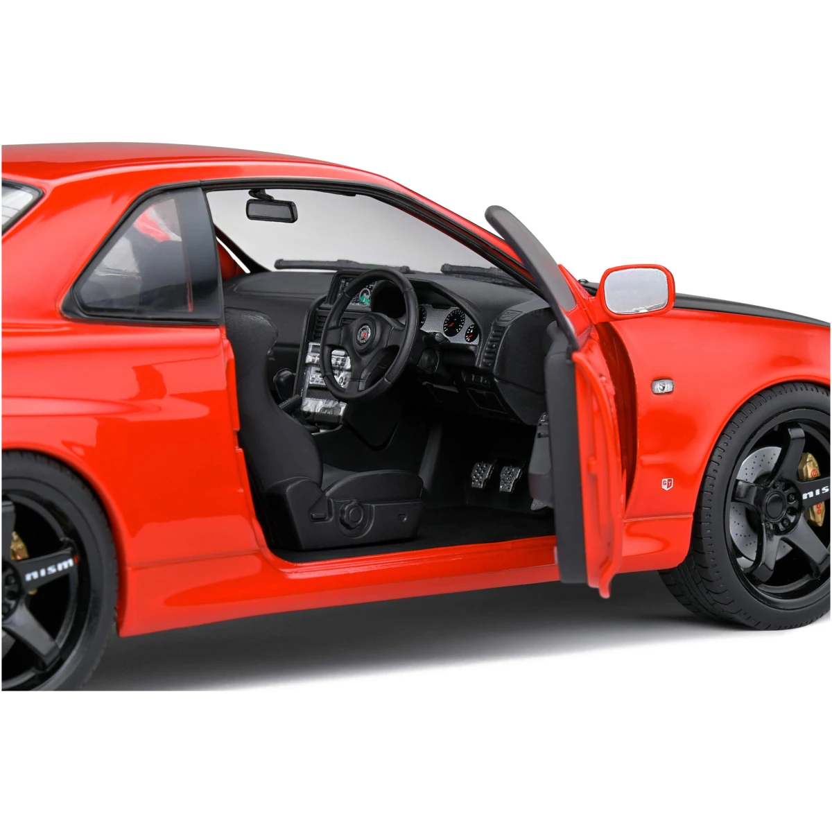 Nissan Skyline (R34) GT-R Active Red 1999 Solido 1/18 - Image 4