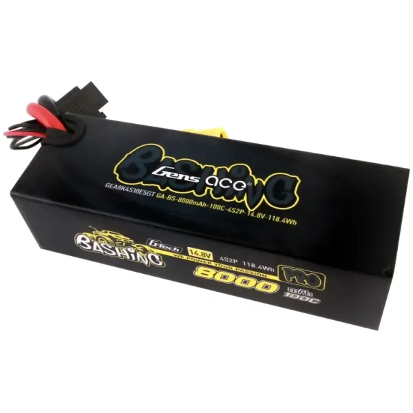 Gens ace G-Tech 8000mAh 14.8V 100C 4S2P Lipo Battery Pack with EC5-Bashing Series