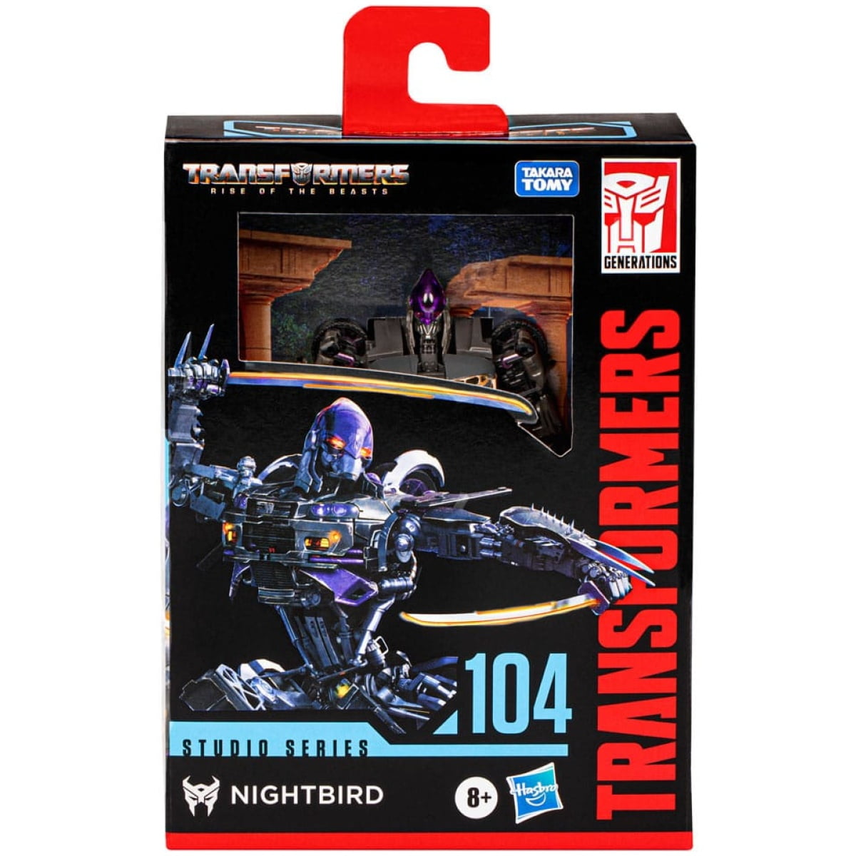 Transformers Rise of the Beasts Generations Studio Series Deluxe Class Action Figure 104 Nightbird 11cm - Image 1