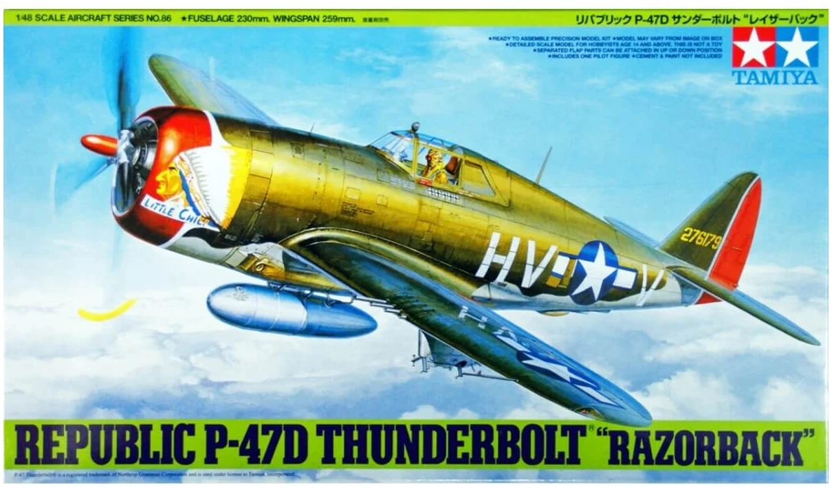 TAM61086-1200x1200w Republic P-47D Thunderbolt 1:48 - Image 1