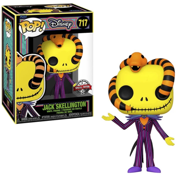 Funko POP! Nightmare Before Christmas - Jack Skellington with Snake (Black Light) #717 special edition