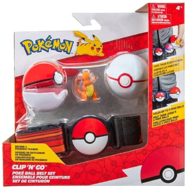 Pokemon Clip'n'Go Poké Ball Belt Set Poké Ball, Luxury Ball & Charmander