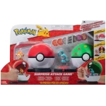 Pokemon Surprise Attack Game Chimchar with Poké Ball vs. Wynaut with Friend Ball