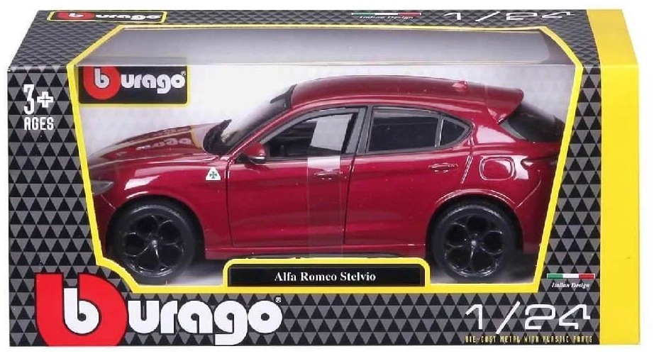 bburago-alfa-romeo-stelvio-red-1-24-18-21086 ALFA ROMEO STELVIO red 1:24 - Image 1