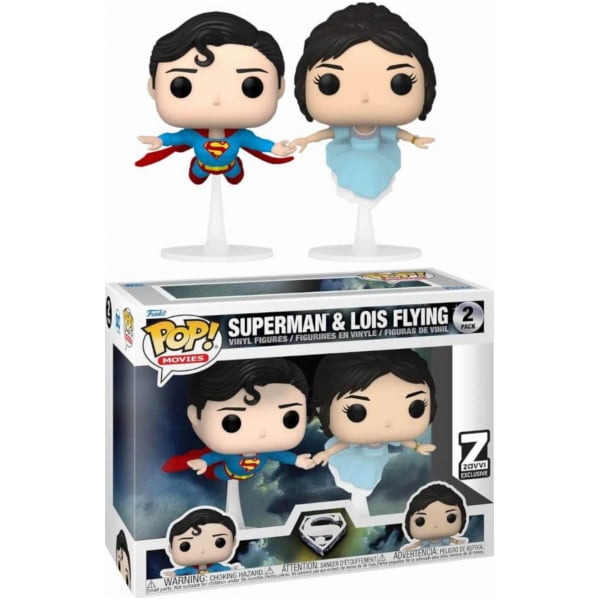    figoures funko pop dc heroes superman lois flying  pack exclusive x