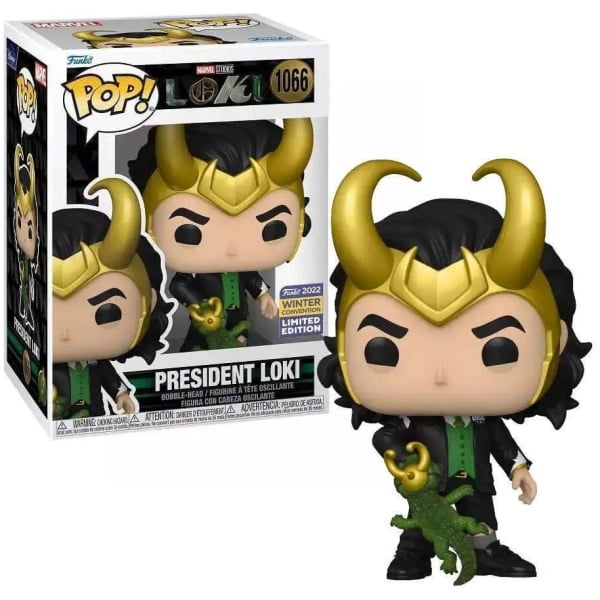    figoura funko pop marvel loki president loki bitten  winter convention  exclusive x