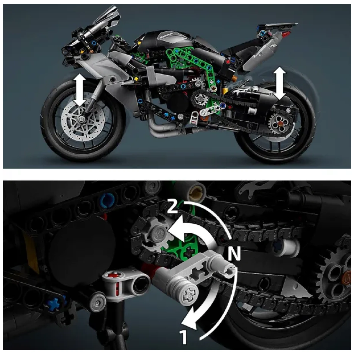 LEGO Technic Kawasaki Ninja H3R Motorcycle - Image 3