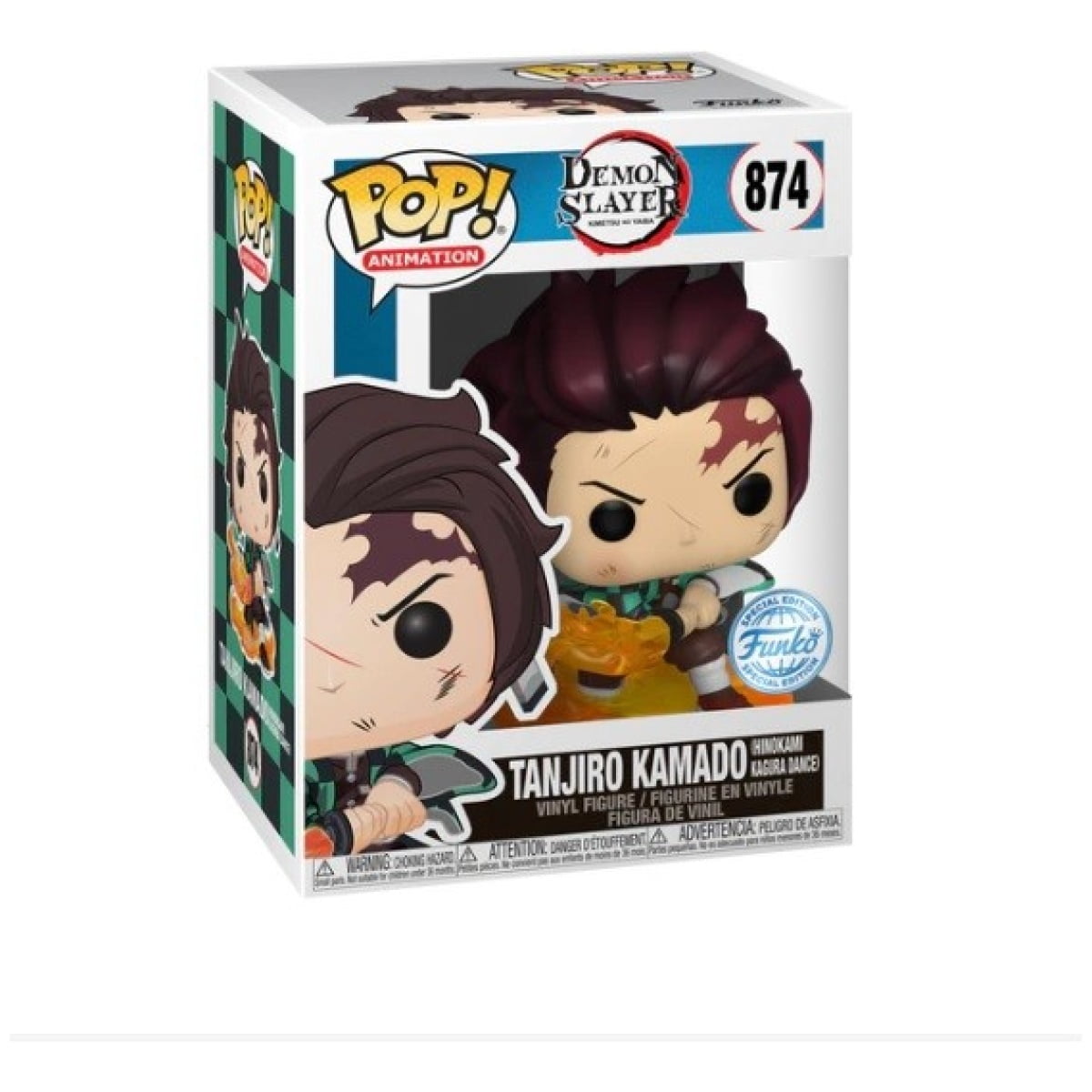 Funko POP Demon Slayer Kimetsu no Yaiba - Tanjiro Kamado (Hinokami Kagura) #874 special edition - Image 1