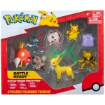 Pokemon Battle Figure Set Figure 8-Pack Female Pikachu, Jigglypuff, Rockruff, Sneasel, Abra, Ditto, Leafeon, Magikarp