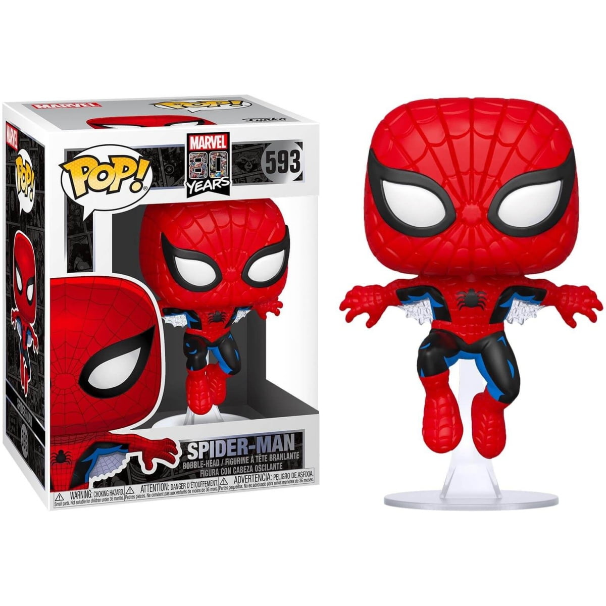 Funko POP Marvel 80th Anniversary - Spider-Man (First Appearance) #593 - Image 1