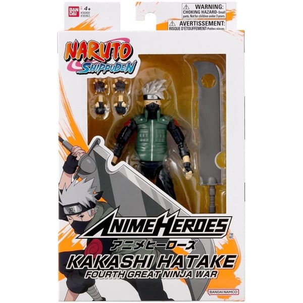 Naruto Shippuden Anime Heroes - Hatake Kakashi Fourth Great Ninja War action figure 17cm