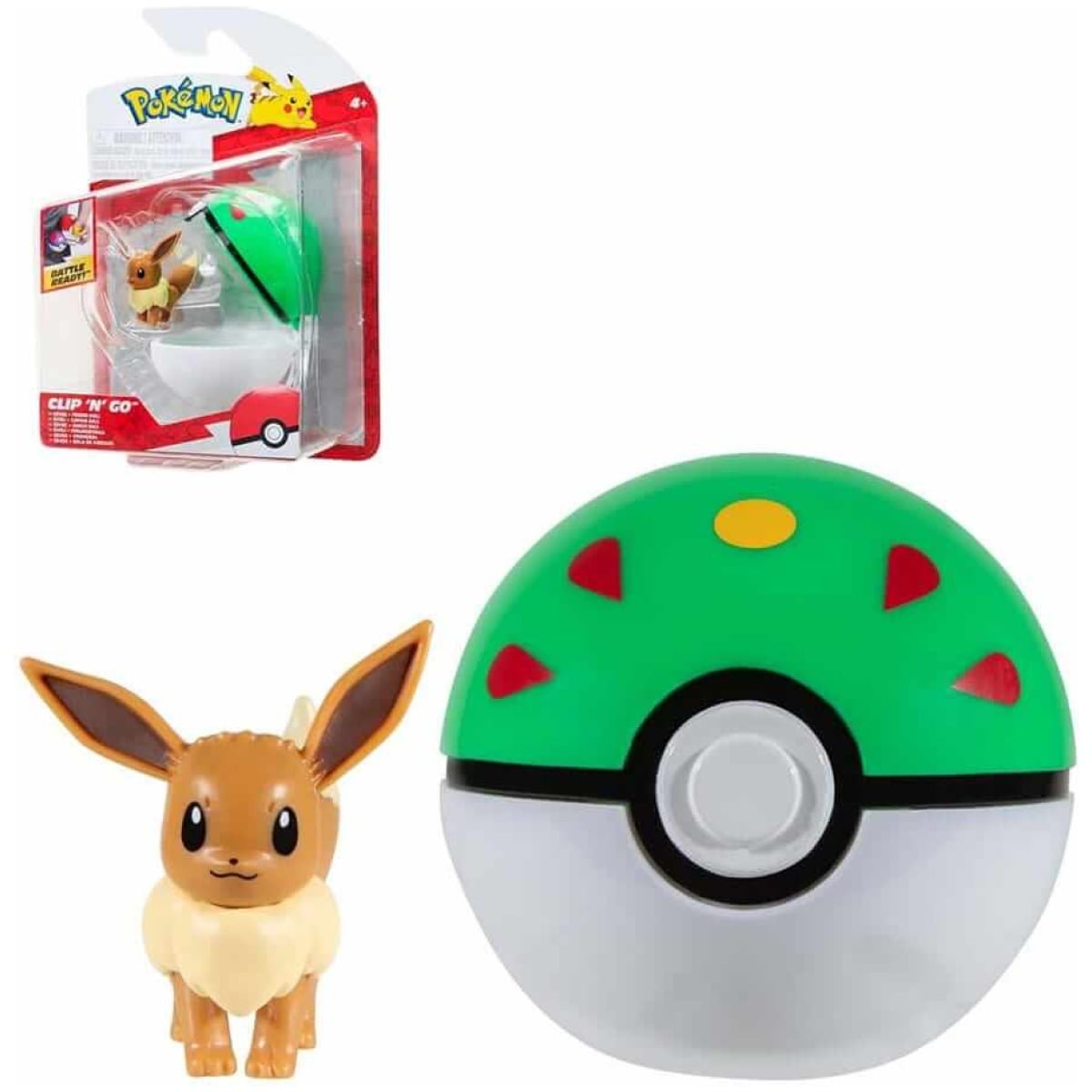 Pokemon Clip'n'Go Poké Balls Eevee #4 & Friend Ball - Image 1