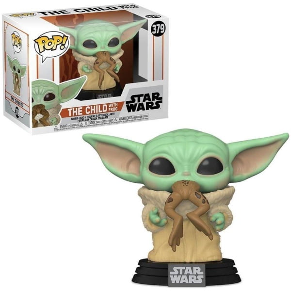    figoura funko pop star wars the mandalorian the child with frog baby yoda  x