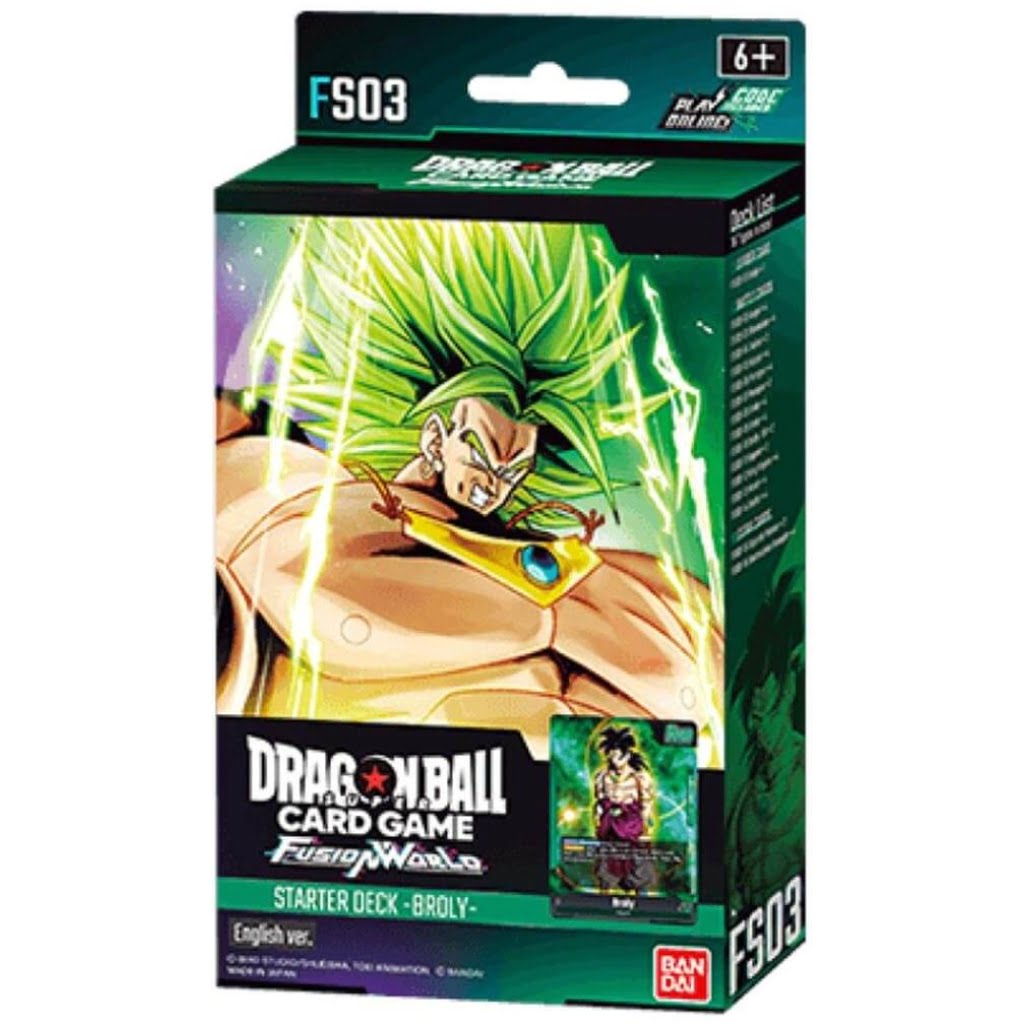    dragon ball super card game fs fusion world starter deck broly  x