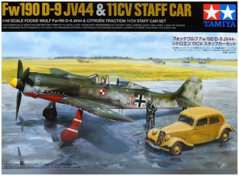 55908_rd Focke-Wulf Fw190 D-9 JV44 & Citroen 11CV Staff Car Set 1:48 - Image 1